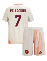 AS Roma Lorenzo Pellegrini #7 Vieraspaita Lasten 2024-25 Lyhythihainen (+ shortsit)